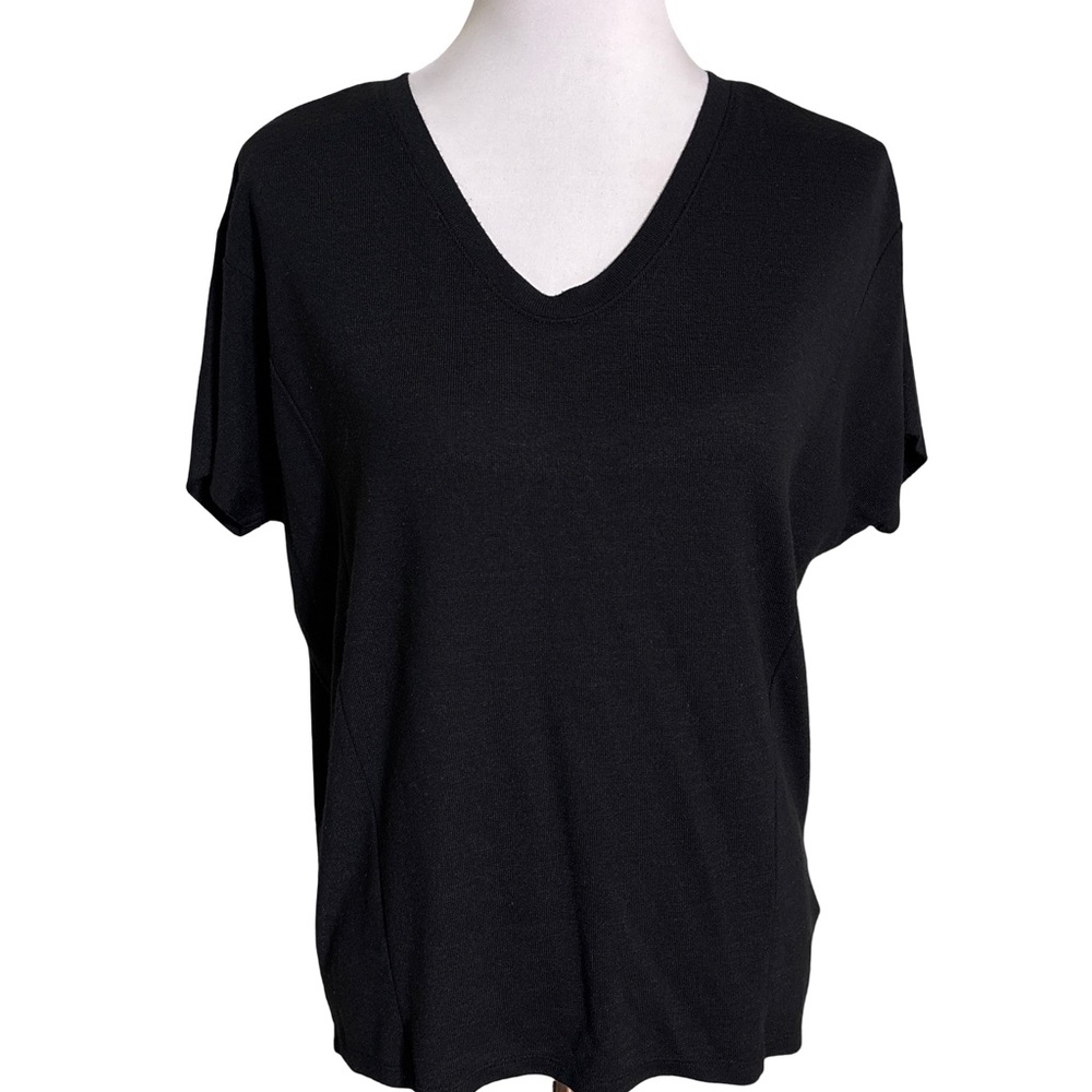 GAP Black V Neck Short Sleeve Tee